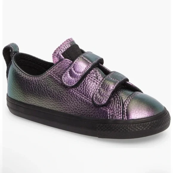Chuck Taylor® All Star® Converse Iridescent Leather Low Top Sneaker | NEW!!!💜 - Picture 1 of 11